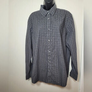 Men’s Calvin Klein Checkered Button Down Shirt sz L